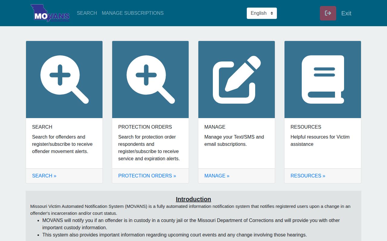 Wayne County Missouri custody notification record resource